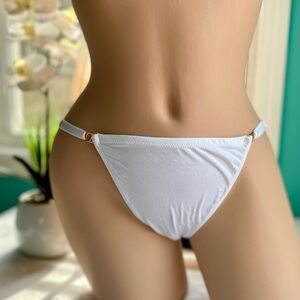 Lot of 2 NWT Victoria's Secret XL Love Cloud White Adjustable String Thong Panty